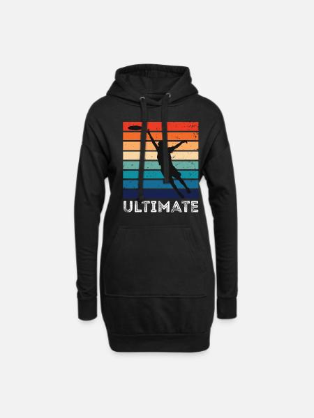 Frisbee - Hoodie-Kleid - Schwarz