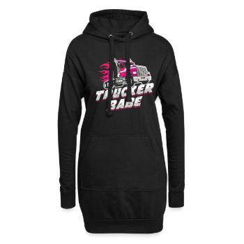 Cadeau de conducteur de camionneur - Sweat-shirt à capuche long Femme - noir - Devant