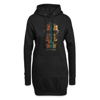 Conducteur de tram disant - Sweat-shirt à capuche long Femme - noir - Devant