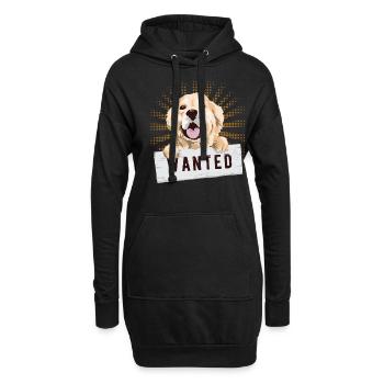 Golden retriever - Sweat-shirt à capuche long Femme - noir - Devant