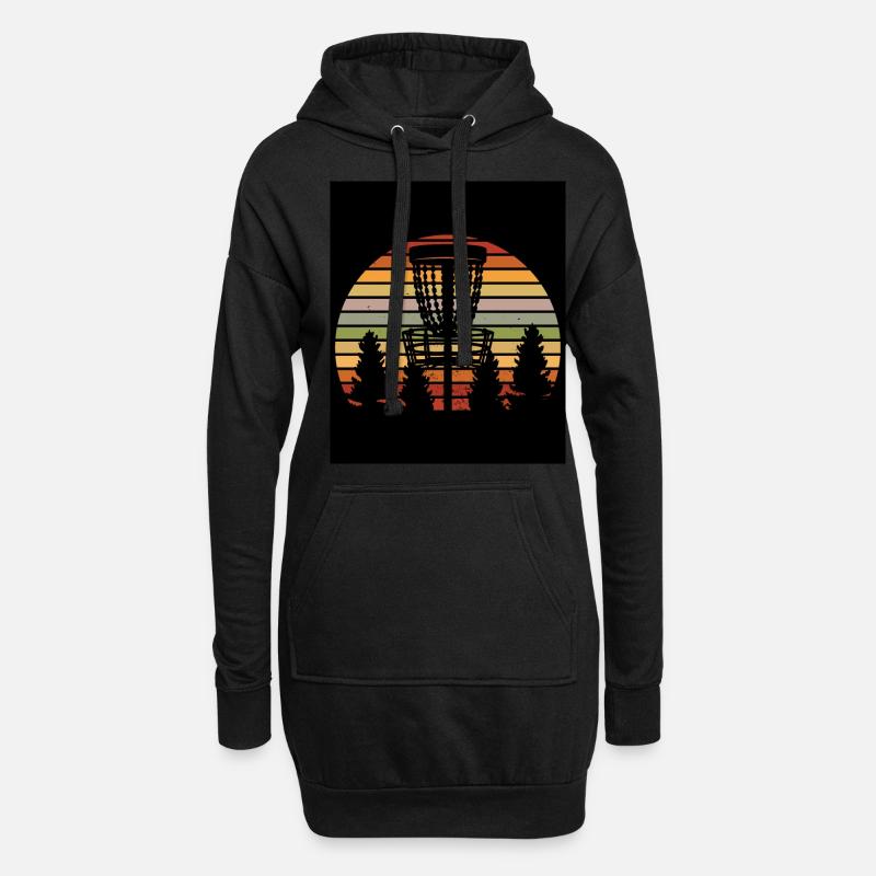 Disc Golf Discgolf Geschenkidee - Hoodie-Kleid - Schwarz