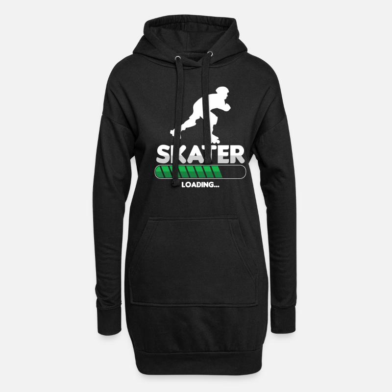 Skater Laden Inline Skating Rollerblading Geschenk - Hoodie-Kleid - Schwarz
