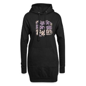 Cadeau de combattant de la fibrose kystique - Sweat-shirt à capuche long Femme - noir - Devant
