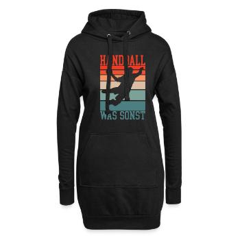 Handball Handballer Handballspieler - Hoodie-Kleid - Schwarz - Vorne