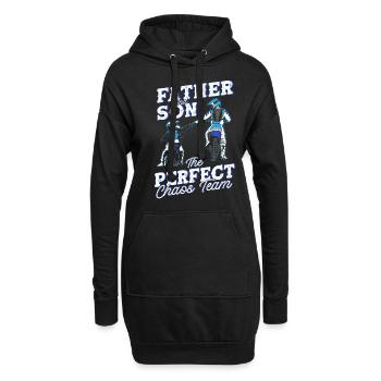 Cadeau de motocross moto dirt bike - Sweat-shirt à capuche long Femme - noir - Devant