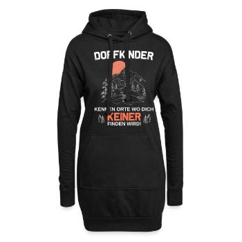 Dorfkinder kennen orte wo dich keiner.. - Hoodie-Kleid - Schwarz - Vorne