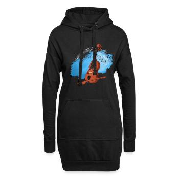 Cadeau d'instrument d'orchestre de musique de violoniste de violon - Sweat-shirt à capuche long Femme - noir - Devant