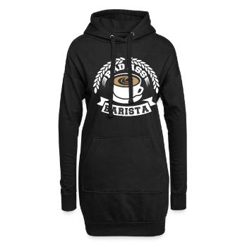 Barista Kaffeebohne Café Kaffee - Hoodie-Kleid - Schwarz - Vorne