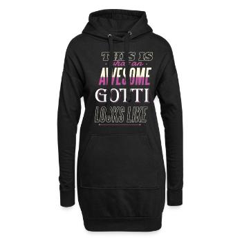 Gotti Fragen Firmgotti Taufgotti Gotti Geschenk - Hoodie-Kleid - Schwarz - Vorne