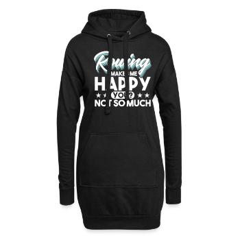 Ruderer Rudersport Rudern Geschenk - Hoodie-Kleid - Schwarz - Vorne
