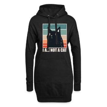 I am not a Cat - Funny Meme - Hoodie-Kleid - Schwarz - Vorne