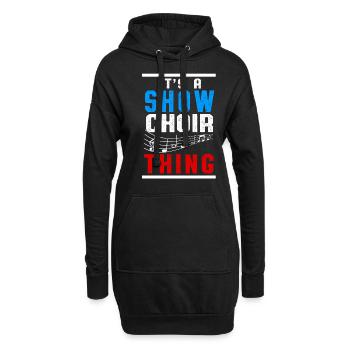 Show Chor Chor Chor Musik Dirigent Clef Gift - Hoodie-Kleid - Schwarz - Vorne