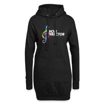 Chef de chœur Clef Music Chorus Chef choral - Sweat-shirt à capuche long Femme - noir - Devant