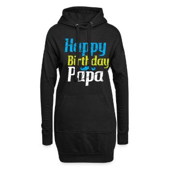 Geburtstag Vater Birthday - Hoodie-Kleid - Schwarz - Vorne