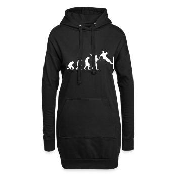 Parkour Evolution ville formation culture du corps - Sweat-shirt à capuche long Femme - noir - Devant