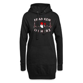 Franken Im Herz Fränkisches Franke Geschenk - Hoodie-Kleid - Schwarz - Vorne