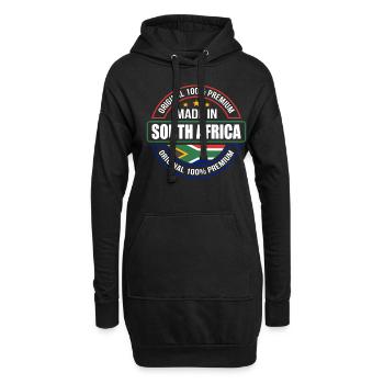Afrique du Sud - Sweat-shirt à capuche long Femme - noir - Devant