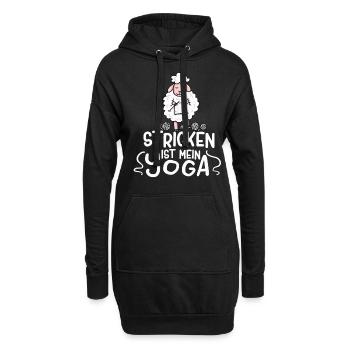 Stricken Ist Mein Yoga - Hoodie-Kleid - Schwarz - Vorne