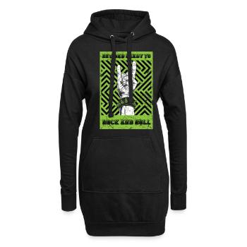 Renter Rock and Roll - Sweat-shirt à capuche long Femme - noir - Devant