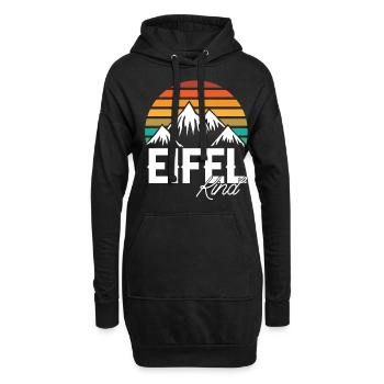 Eifelkind Retro Gebirge Wandern Berge - Hoodie-Kleid - Schwarz - Vorne