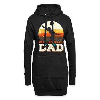 Volleyball Papa Volleyballer Vater - Hoodie-Kleid - Schwarz - Vorne