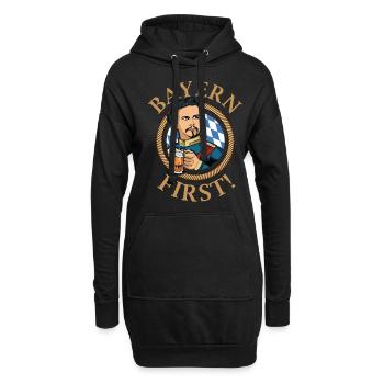 Bayern First - Freistaat Bayern - Hoodie-Kleid - Schwarz - Vorne