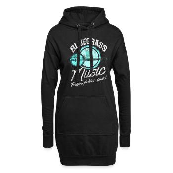 Bluegrass Banjo Gitarrist - Hoodie-Kleid - Schwarz - Vorne