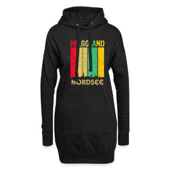 Helgoland Retro Nordsee Skyline Insel Junge - Hoodie-Kleid - Schwarz - Vorne
