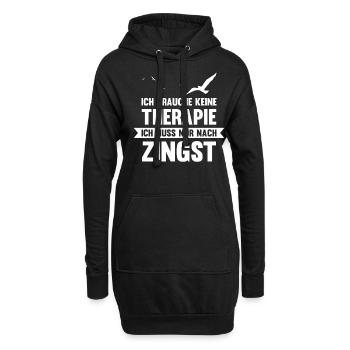 Ostsee Ich Brauche Keine Therapie Ich Muss Nach Zi - Hoodie-Kleid - Schwarz - Vorne