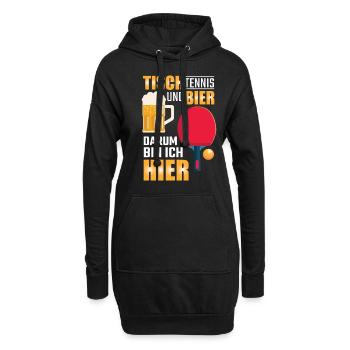 Lustiges Tischtennis Geschenk - Hoodie-Kleid - Schwarz - Vorne