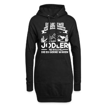 Jodelmusik Jodelgesang Jodeln - Hoodie-Kleid - Schwarz - Vorne