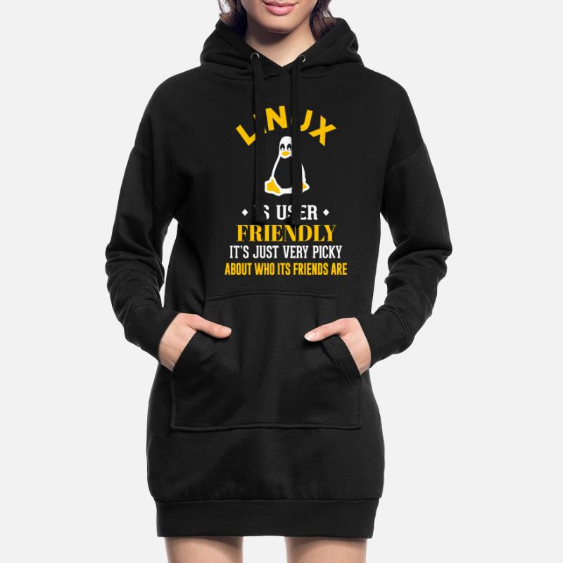 Linux Geek Coding Programmer Nerd Hoodie Dress