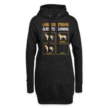 Yellow Labrador Retriever Guide To Training Dog Ob - Sweat-shirt à capuche long Femme - noir - Devant