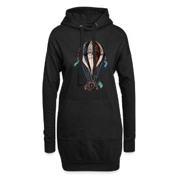 Montgolfières vintage Montgolfières - Sweat-shirt à capuche long Femme - noir - Devant