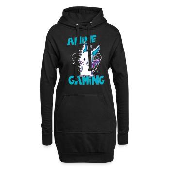 Cooles Anime Und Gaming Design Für Zocker - Hoodie-Kleid - Schwarz - Vorne