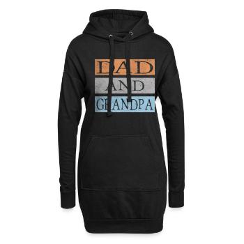 Papa et grand-père - Sweat-shirt à capuche long Femme - noir - Devant