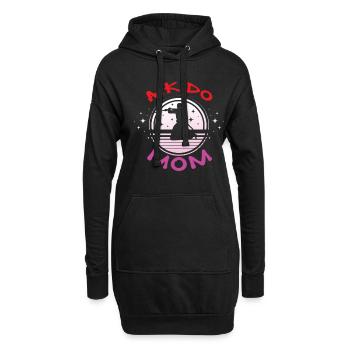 Aïkido Maman - Sweat-shirt à capuche long Femme - noir - Devant