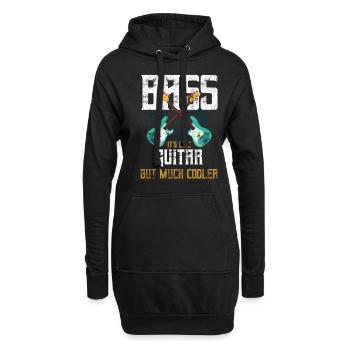 Bass Gitarrist Bassist Bass Spieler - Hoodie-Kleid - Schwarz - Vorne