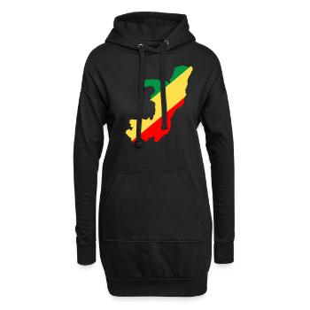 Kongo - Hoodie-Kleid - Schwarz - Vorne
