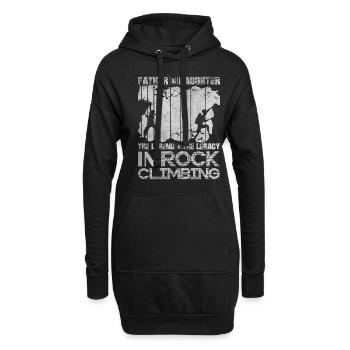 Papa Et fille Escalade - Sweat-shirt à capuche long Femme - noir - Devant