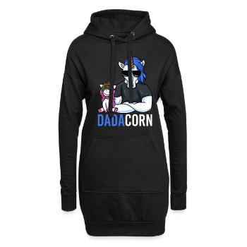 Cooler Dadacorn Papa Einhorn Geschenk Zum Vatertag - Hoodie-Kleid - Schwarz - Vorne