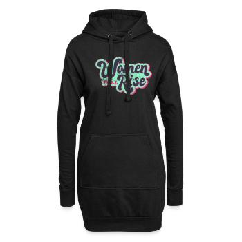 Women will rise - Frauenpower - Gleichberechtigung - Hoodie-Kleid - Schwarz - Vorne