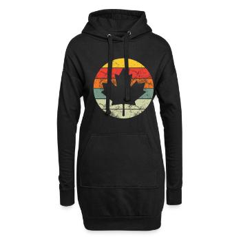 Canada Feuille d’érable Drapeau Amérique du Nord - Sweat-shirt à capuche long Femme - noir - Devant