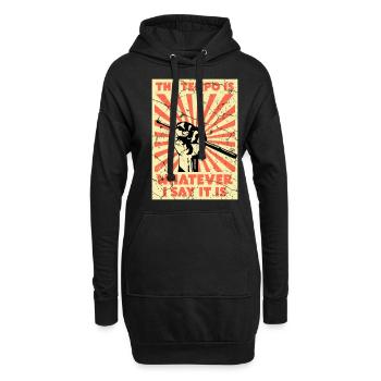 Das Tempo gebe Ich Vor Trommler Schlagzeuger - Hoodie-Kleid - Schwarz - Vorne