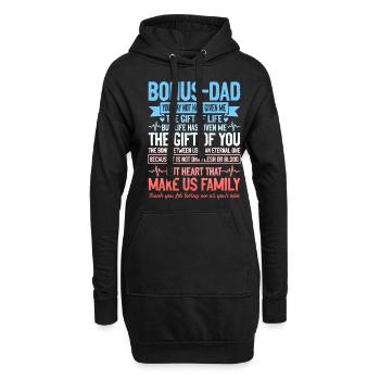 Bonus Dad Fathers Day - Hoodie-Kleid - Schwarz - Vorne