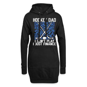 Hockey Dad I Don’t Play I Just Finance - Sweat-shirt à capuche long Femme - noir - Devant