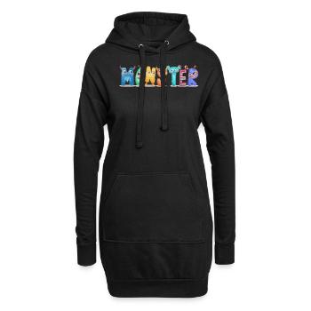 Monster Daddy and Baby Matching - Sweat-shirt à capuche long Femme - noir - Devant