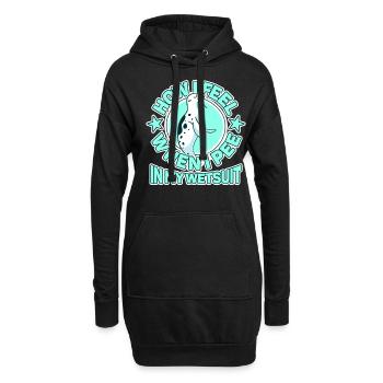 Taucher Sporttaucher Tauchen Schnorchler Geschenk - Hoodie-Kleid - Schwarz - Vorne