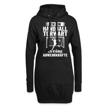 Handball Torwart Abwehrkräfte HandballDesign - Hoodie-Kleid - Schwarz - Vorne