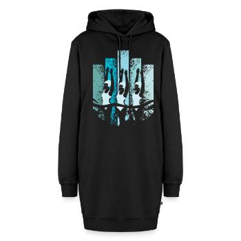 synchronschwimmen Retro - Hoodie-Kleid - Schwarz - Vorne